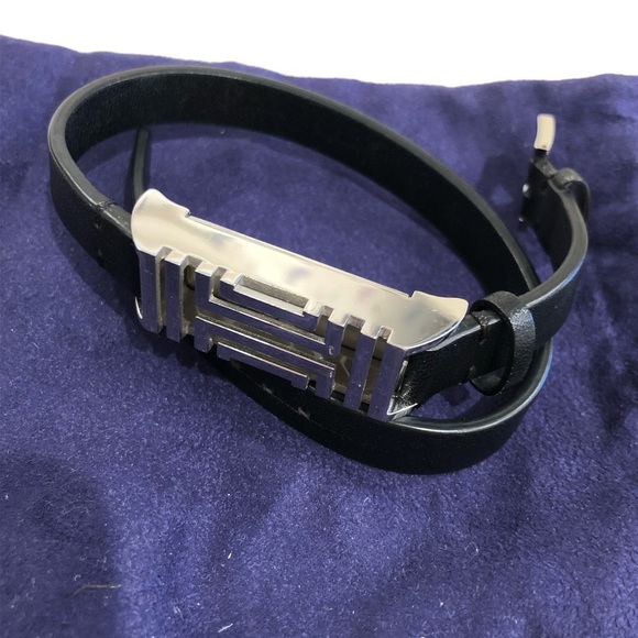 Tory Burch Black Leather Fitbit Wrap Bracelet - Picture 5 of 5